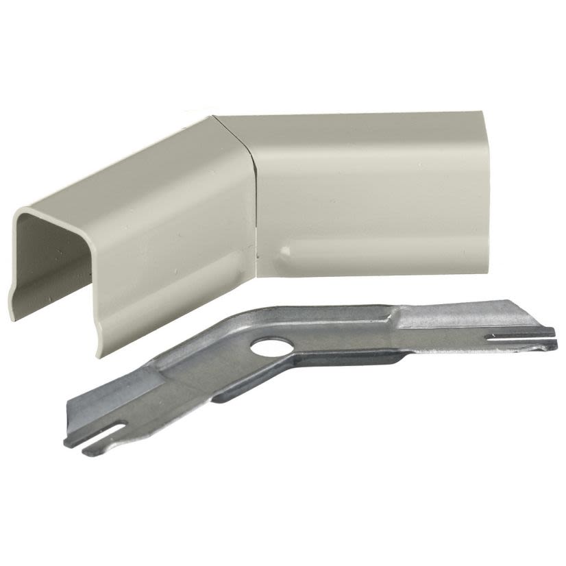 Hubbell Wiring Device-Kellems HBL712IVA Standard Raceway Elbow, 45 deg Bend, 0.4 sq-in, Rolled Steel