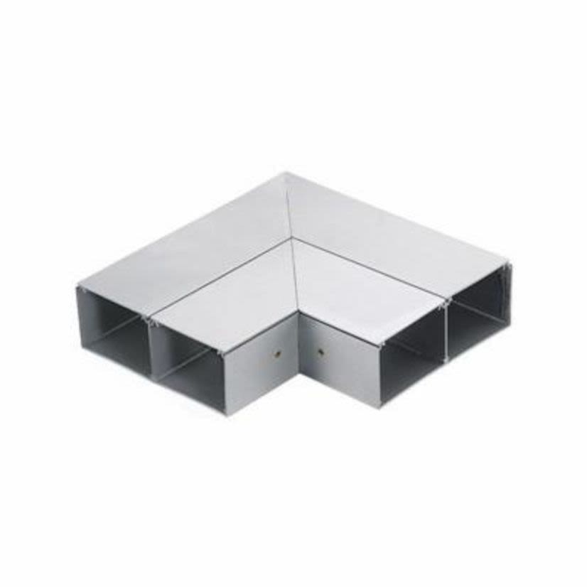 Hubbell Wiring Device-Kellems HBLALU4811 2-Channel Standard Raceway Elbow, 90 deg Bend, Flat End, Extruded Aluminum