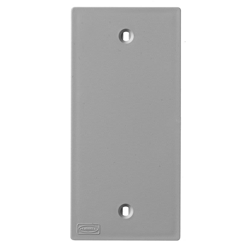 PREMISE WIRING KP14GY KP Series 1-Gang Blank Non-Metallic Removable Faceplate, For Use With POLYTRAK Non-Metallic Surface Raceway, Molded Plastic, Gray