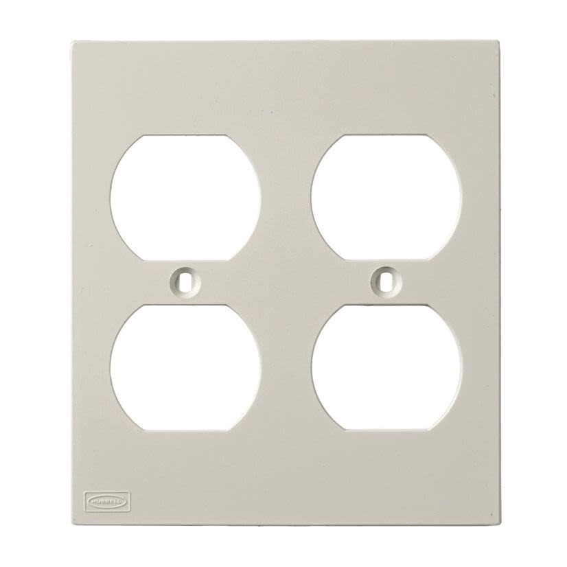 Hubbell Wiring Device-Kellems KP82 KP Series 1-Gang Duplex Non-Metallic Faceplate