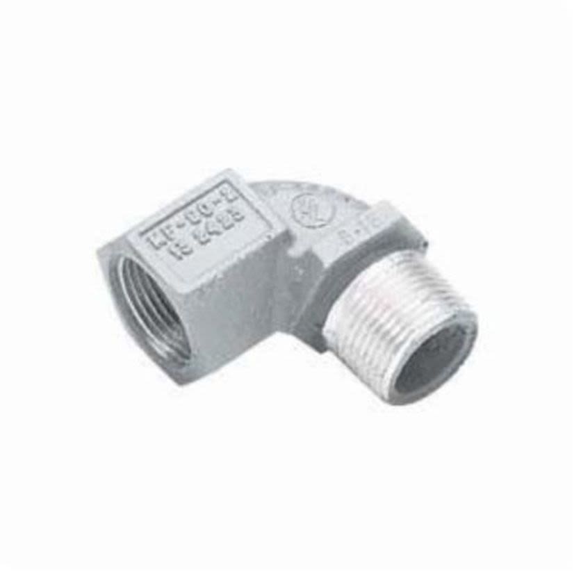 Hubbell Killark MF-90-1 Male/Female Conduit Elbow, 1/2 in Trade, 90 deg, Aluminum, Electro-Static Powder Coated