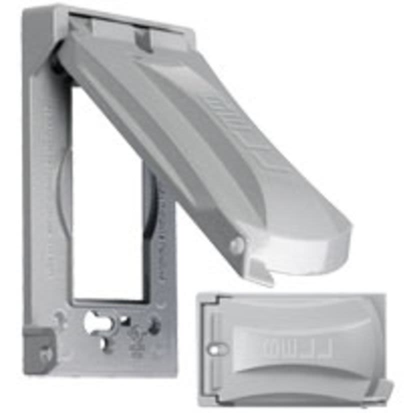 Hubbell BELL MX1050S Universal Weatherproof Flip Cover, 1.18 in L x 4.69 in W x 1.04 in D, Metal