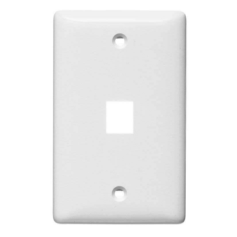 Hubbell Wiring Device-Kellems NSP11W PLATE, WALL,LABEL-LESS,1-G,1-PORT,WH