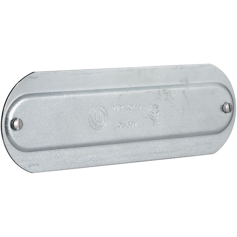 Hubbell Killark OL-780 Stamped Conduit Body Cover, 2-1/2 to 3 in Hub, For Use With O Series/Duraloy 5 Fitting, Aluminum, Natural