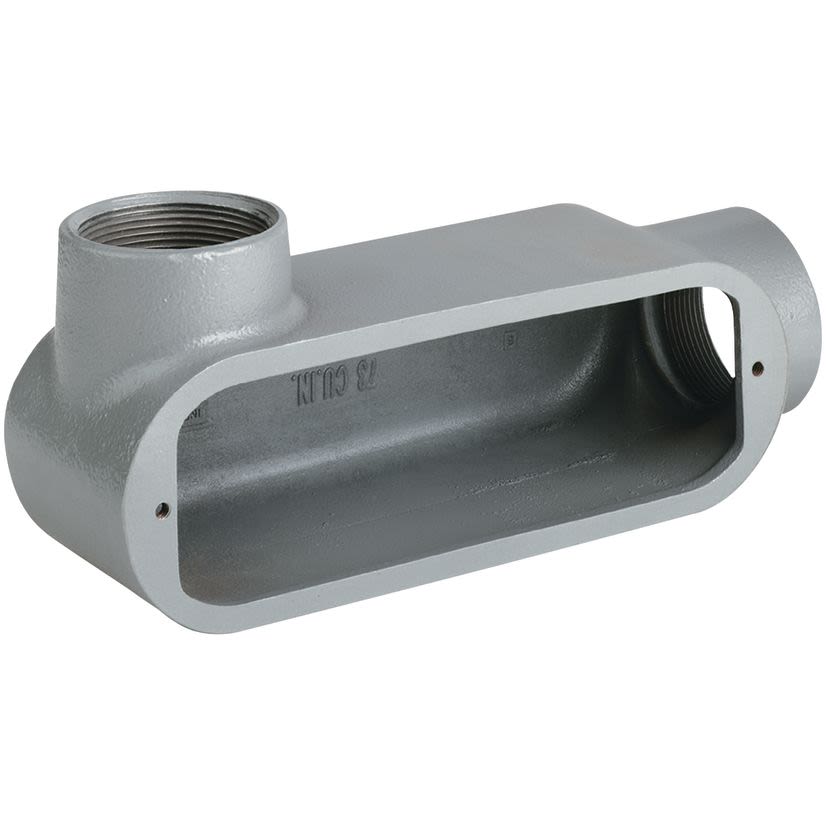 Hubbell Killark Duraloy 5 OLL-2 Type LL Conduit Body, 3/4 in Hub, Form 5, 7 cu-in, Aluminum, Powder Coated