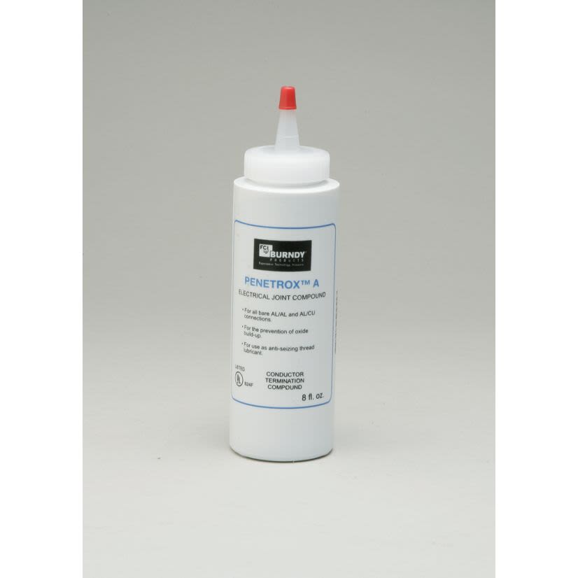 Hubbell BURNDY PENETROX™A P8A Corrosion Protection Oxide-Inhibiting Joint Compound, 8 oz Squeeze Bottle, Semi-Solid Grease Form, Gray, 1.07
