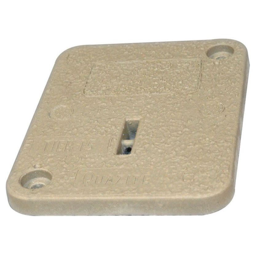 Hubbell QUAZITE PC1118CA0009 CA Series 1-Piece Tier-8 Blank Standard Underground Cover, 18 in L x 11 in W x 3/4 in D, For Use With Box, Polymer Concrete