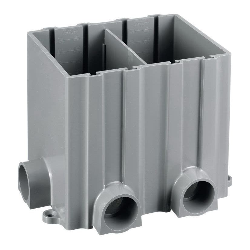 Hubbell Wiring Device-Kellems PFBRG2 Fully Adjustable Floor Box With Metal Cover, Plastic, 171.6 cu-in Capacity, 2 Gangs, 6 in H x 8.64 in W x 6.9 in D