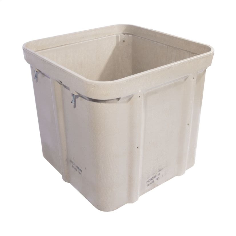 Hubbell QUAZITE PG3636BA36 Long Open Bottom PG Style Straight Wall Tier-22 Underground Enclosure Box, 36 in L x 36 in W x 36 in D, Polymer Concrete