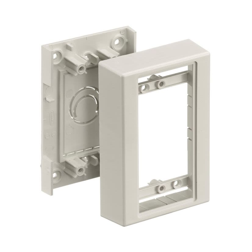Hubbell Wiring Device-Kellems PT12LPB Extruded Non-Metallic Standard Low Profile Box, 8 in L x 5 in W x 1-1/2 in H, Off-White