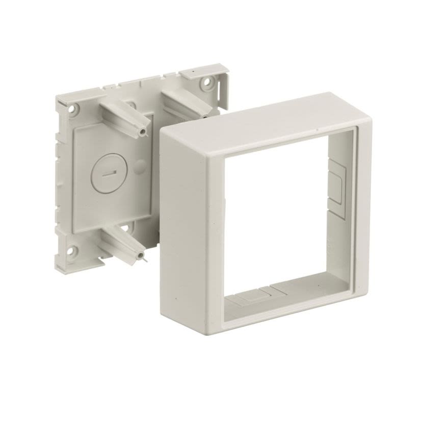 Hubbell Wiring Device-Kellems PremiseTrak PT12TGB 2-Gang Extruded Non-Metallic Standard Device Box, 11 in L x 8 in W x 3.3 in H, Off-White