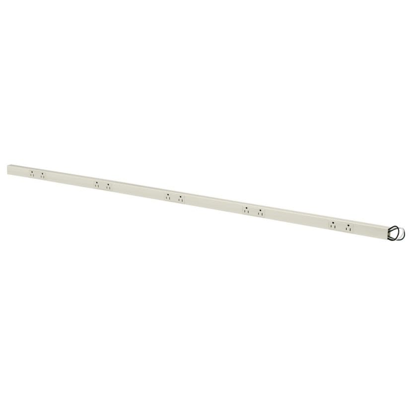 Hubbell Wiring Device-Kellems PlugTrak PT156112 1-Phase Fully Insulated Isolated Ground Non-Metallic Standard Permanently Installed Non-Metallic Raceway, 72 in L x 1-1/2 in W x 1 in H, 1 Channel, PVC