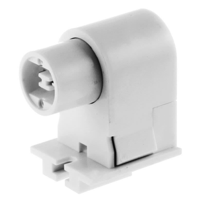 Hubbell Wiring Device-Kellems RL307 High Output Plunger End Lampholder With Socket, 660 W Lamp, 600 VAC, 1.1 A, Horizontal Recessed Double Contact Fluorescent Lamp