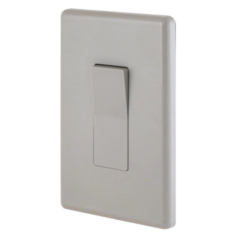Hubbell Wiring Device - Kellems RSD120WPGY Decorator Self-Grounding Residential Grade Weather-Resistant Rocker Switch