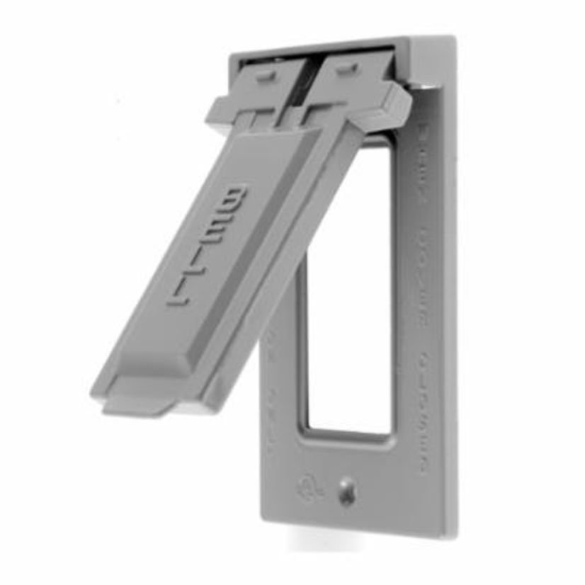 Hubbell Wiring Device-Kellems RW51040 Weatherproof Electrical Box Cover, 4-1/2 in L x 2-3/4 in W x 1 in D, Die Cast Zinc