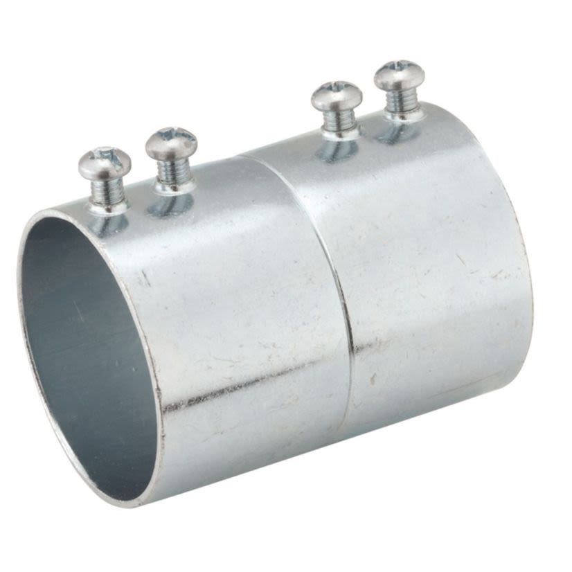 RACO 2150 Setscrew Conduit Coupling, 2-1/2 in, For Use With EMT/IMC/Rigid Conduit, Steel, Electro-Plated Zinc