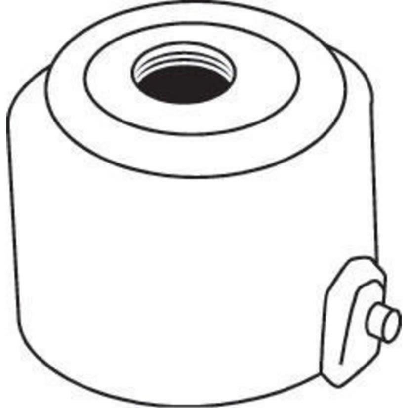 Hubbell Wiring Device-Kellems S-302 Pole Top Slipfitter, For Use With 2-3/8 in OD Pipe, 1/2 in Hub, Burial/Spike/Wall/Tree Mount, Aluminum, Gray