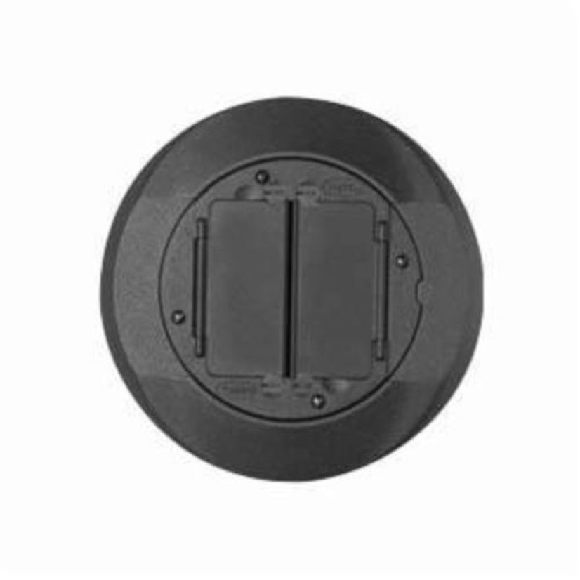 Hubbell Wiring Device-Kellems SystemOne™ S1CFCBL Standard Universal Floor Box Cover, 8 in Dia, 7/16 in W, Composite/Aluminum