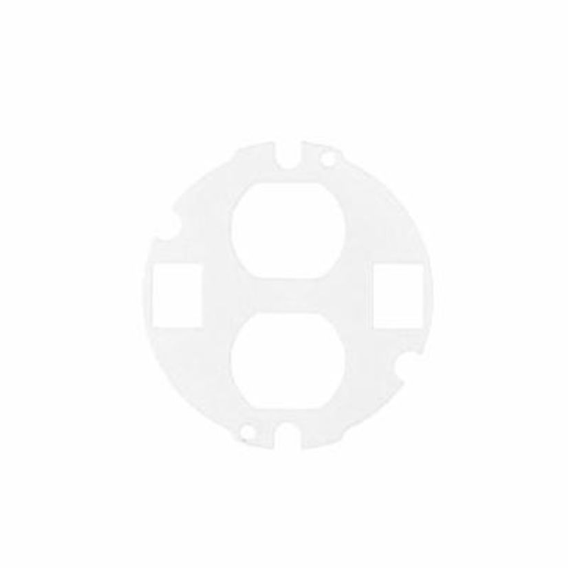 Hubbell Wiring Device-Kellems ScrubShield SystemOne S1R4SP2X2DUPLEX (1) Duplex Device Opening/(2) Keystone Jack Opening/Standard Sized Sub Plate, 4 in Dia, Composite