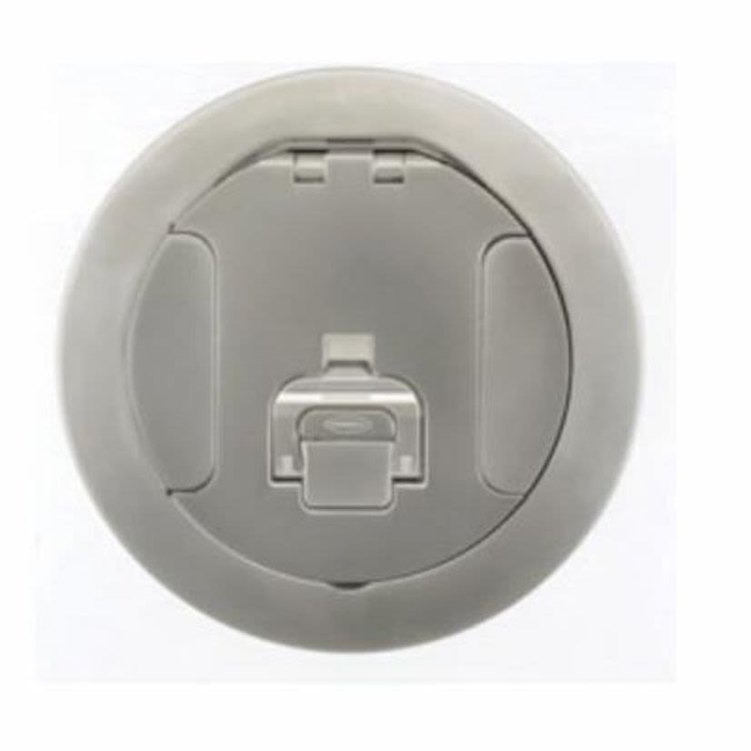 Hubbell Wiring Device-Kellems SCRUBSHIELD™ S1R6CVRBRS Fire Rated Poke Through Cover, 7-1/2 in Dia, Die Cast Aluminum