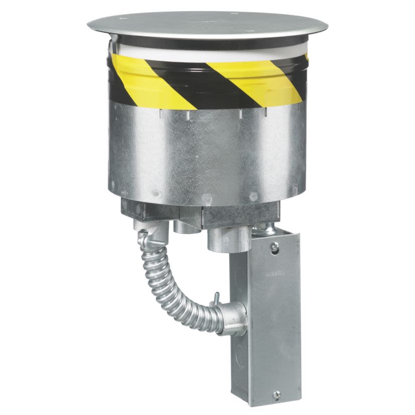 PREMISE WIRING ScrubShield SystemOne S1R8PTFIT1 Flush Recessed Standard Sized Poke-Through, 8 in Hole, 9.53 in Dia x 0.06 in H Cover, 1000 lb Capacity, Composite