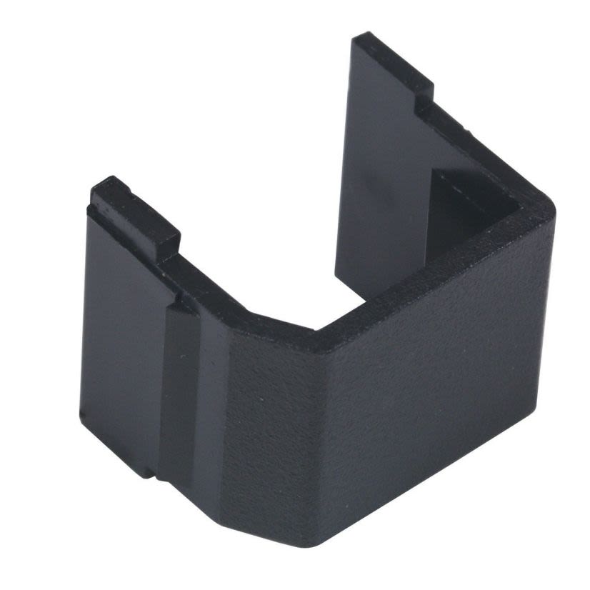 Hubbell Wiring Device-Kellems SNAP-FIT SFBB10 AV Connector, Blank Module, Snap-On Mount, Plastic, Black