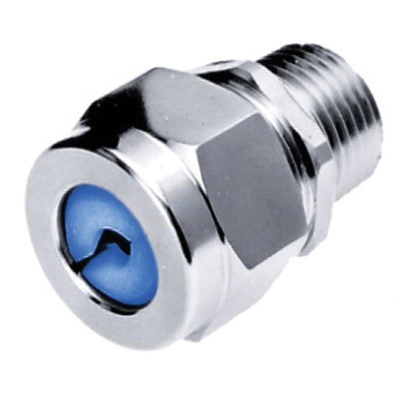 Hubbell Wiring Device-Kellems SHC1023ZP Form 2 Standard Duty Straight Cord Connector, 1/2 in Trade, (1) Conductors, 0.38 to 0.5 in Cable Openings, Steel, Machined/Zinc Plated