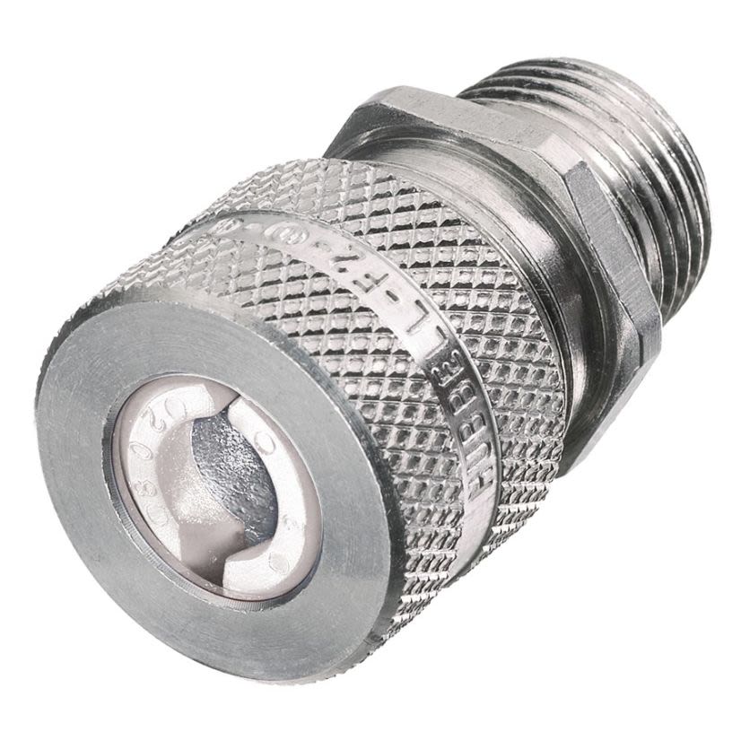 Hubbell Wiring Device-Kellems SHC1032 SHC Form 2 Standard Duty Straight Cord Connector, 3/4 in Trade, (1) Conductors, 0.25 to 0.38 in Cable Openings, Aluminum, Machined