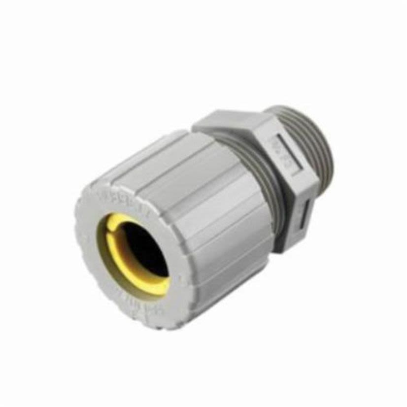 Hubbell Wiring Device-Kellems SHC1037CR Straight Cord Connector, 3/4 in Trade, 0.63 to 0.75 in Cable Openings, Nylon, Smooth