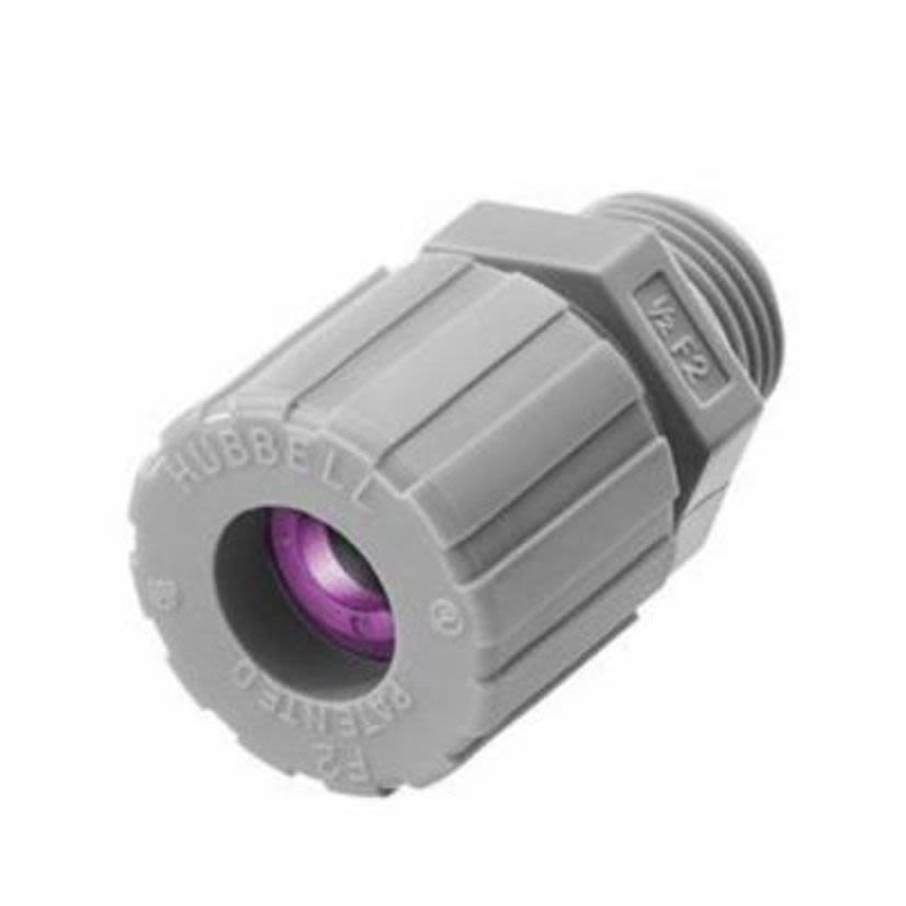 Hubbell Wiring Device-Kellems SHC1042CR Form 4 Standard Duty Cord Connector, 1 in NPT Trade, 1 Conductor, 0.75 to 0.88 in Cable Openings, Nylon, Smooth