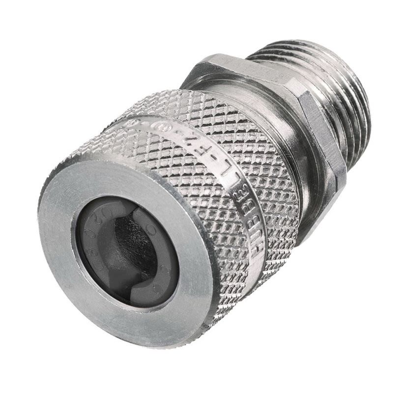 Hubbell Wiring Device-Kellems SHC1043 SHC Form 4 Standard Duty Straight Cord Connector, 1 in Trade, (1) Conductors, 0.88 to 1 in Cable Openings, Aluminum, Machined