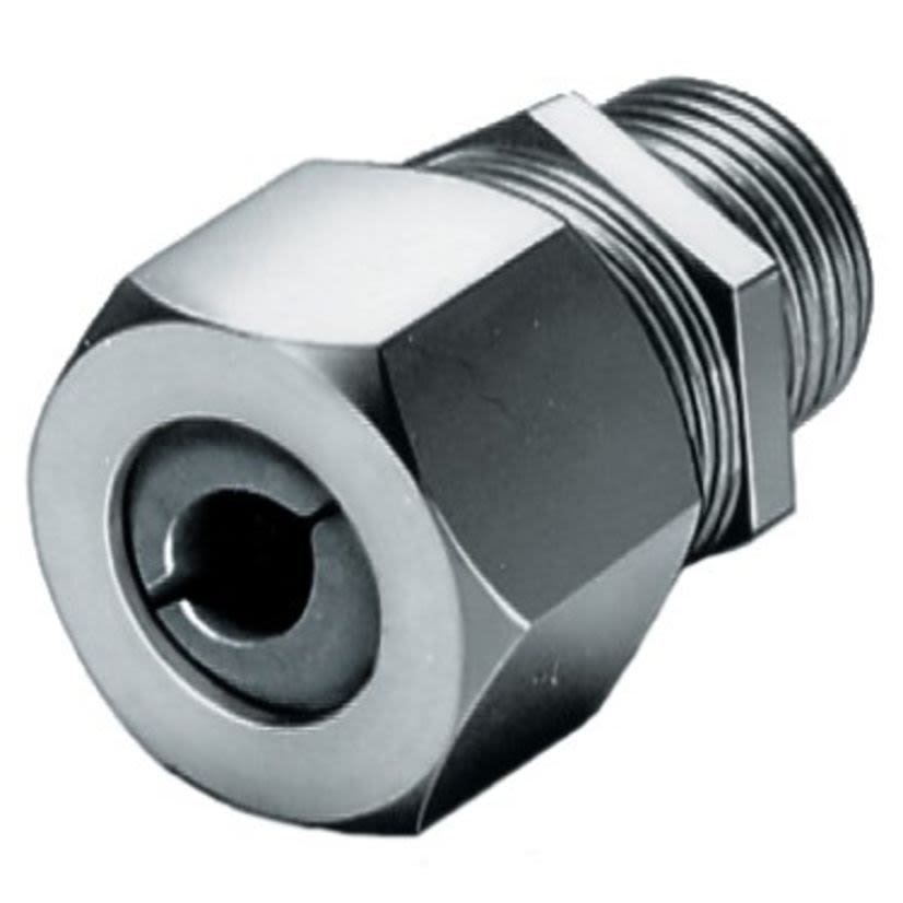 Hubbell Wiring Device-Kellems SHC1043SS Form 4 Standard Duty Cord Connector, 1 in NPT Trade, 1 Conductor, 0.88 to 1 in Cable Openings, Stainless Steel, Machined