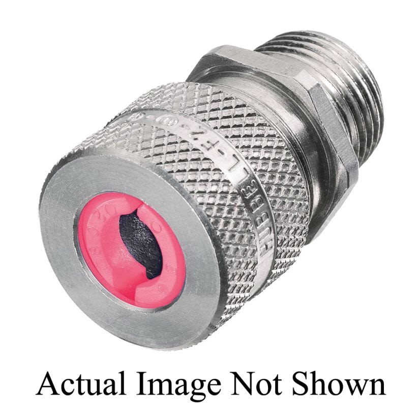 Hubbell Wiring Device-Kellems SHC1044 SHC Form 4 Standard Duty Straight Cord Connector, 1 in Trade, (1) Conductors, 1 to 1.13 in Cable Openings, Aluminum, Machined