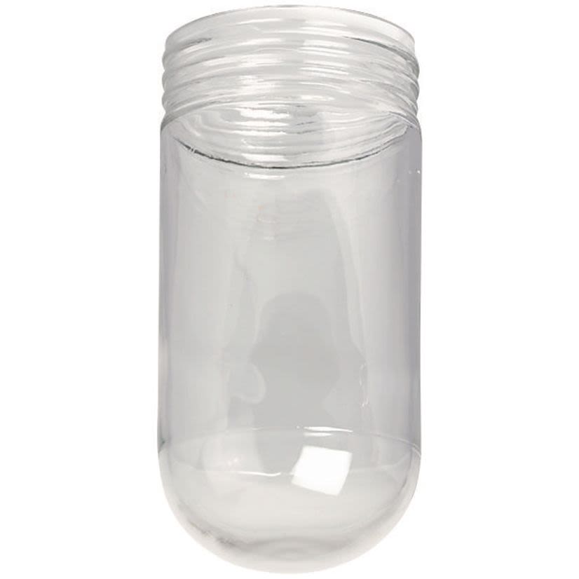 Hubbell Killark VCG-100 V Series Light Fixture Globe, Cylindrical/Round Shape, 150 W A21 Incandescent Lamp, For Use With VAPORTITE V-Series Fixture Lighting, Glass