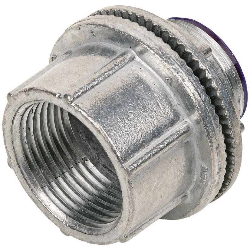 Hubbell Killark WH-1 Weatherproof Conduit Hub, 1/2 in, For Use With Sheet Metal Electrical Enclosure, Die Cast Zinc, Natural