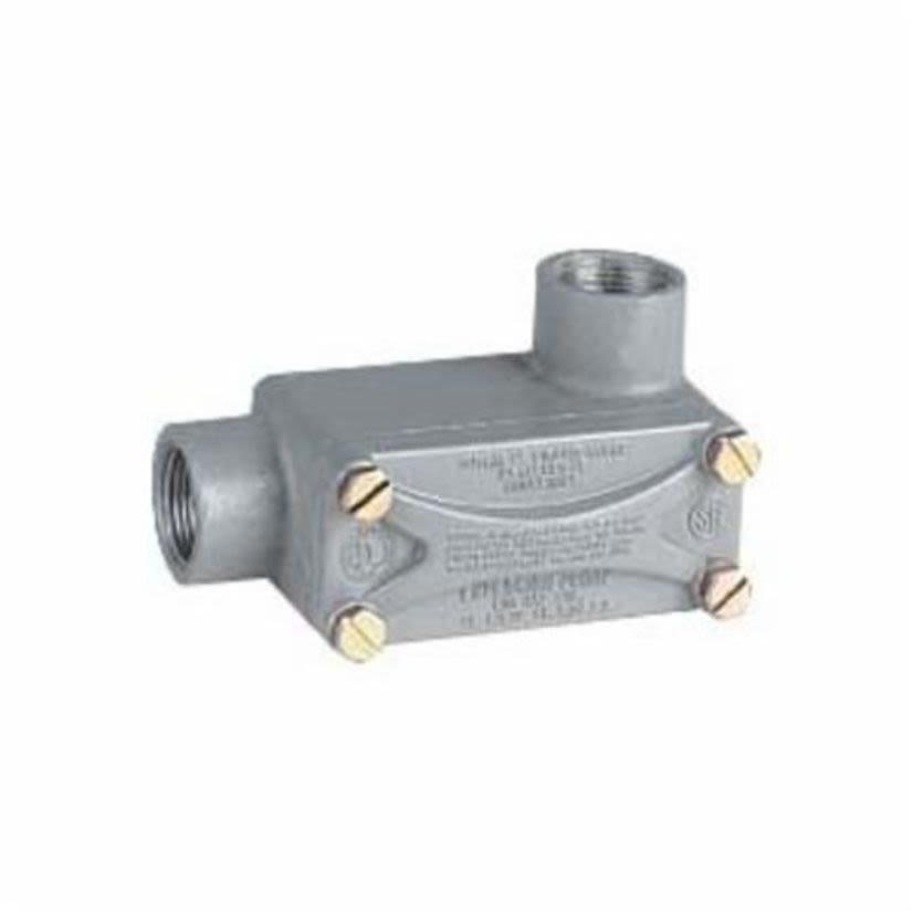 Hubbell Killark XLR-1 Type LR Conduit Body, 1/2 in Hub, 4.3 cu-in, Aluminum, Powder Coated