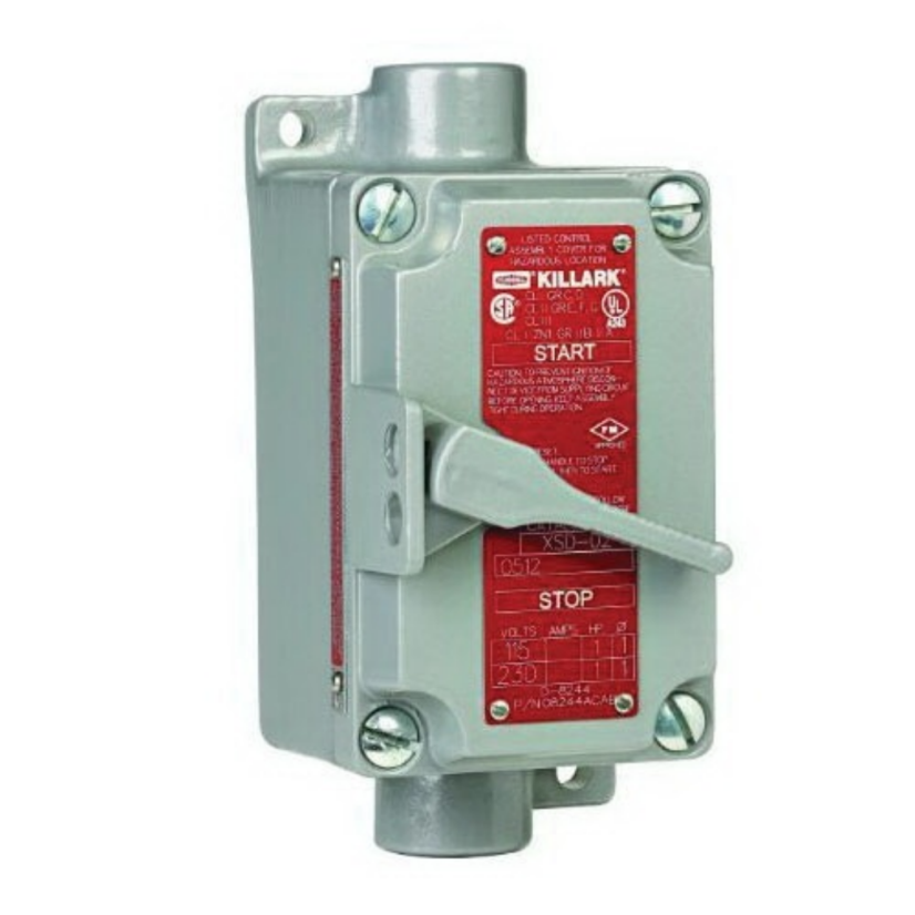 Hubbell Killark XS-1C XS Series Tumbler Switch Cover With Device, 120/277 VAC, 20 A, SP Contact, NEMA 7/9 NEMA Rating