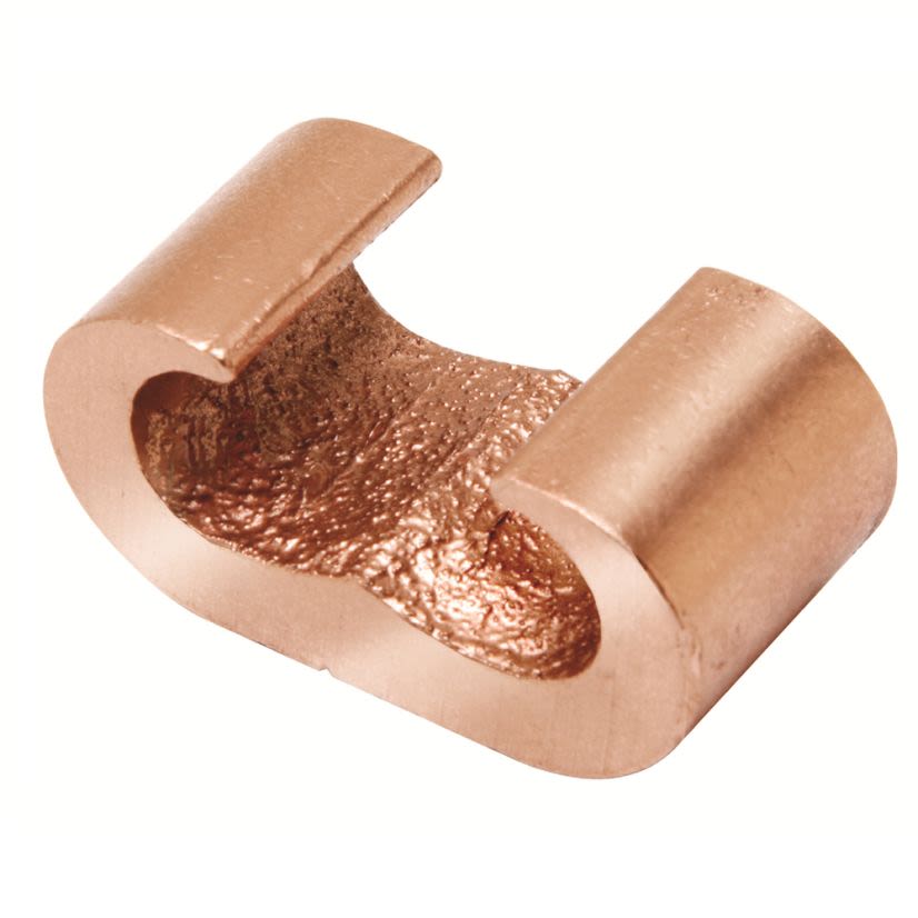 Hubbell BURNDY CRIMPIT™ HYGROUND YGC8C8 Type YGC Compression Tap Connector, 8 AWG Max Run/Tap, Figure C Shape, Copper