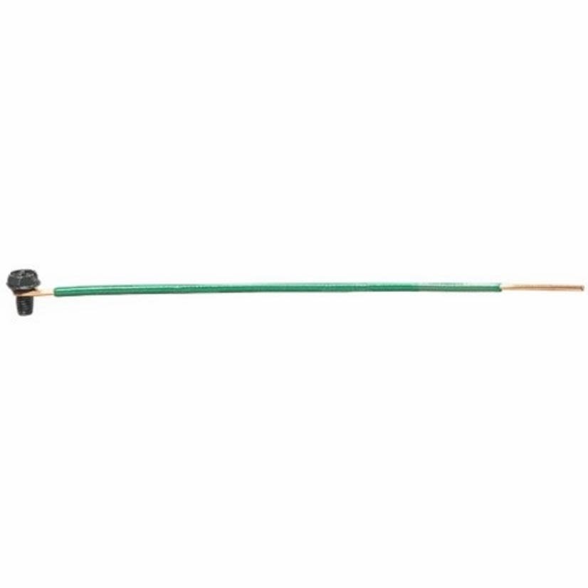 IDEAL® 30-3410 Grounding Tail, 12 AWG Solid Wire, 10 in L, Loop/Stripped End Terminal