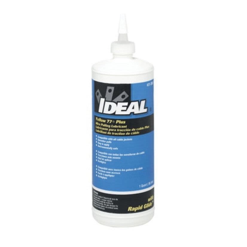 IDEAL Yellow 77 Plus 31-398 Wire Pulling Lubricant, 1 qt Squeeze Bottle, Paste Form, Yellow, 0.93
