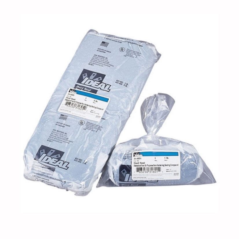 IDEAL® 31-601 Moisture Air Barrier Duct Seal Compound, 1 lb, Dark Gray, Butyl Rubber Composite Base