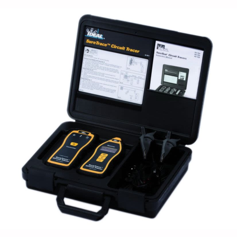 IDEAL SureTrace 61-957 Closed/Open Circuit Tracer Kit, (4) AA Alkaline Batteries, Super Bright Rotating OLED Display