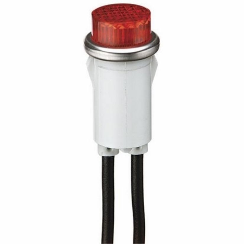 **DISCONTINUED** IDEAL 777211 Indicator Light, 125 VAC/VDC, 2 mA, 0.33 W, Raised Lens