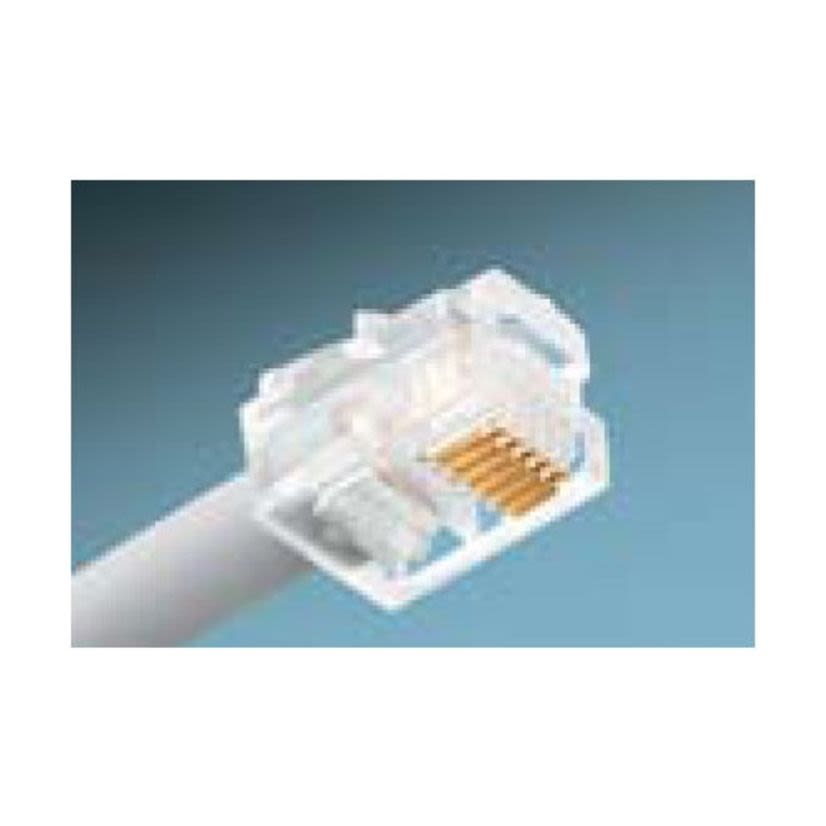 IDEAL 85-345 RJ-11 Modular Plug, Solid Conductor, Plastic