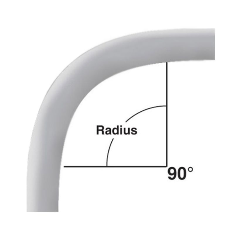 CANTEX 5121021 Non-Metallic Special Radius Plain End Elbow, 2 in Trade, 90 deg, PVC