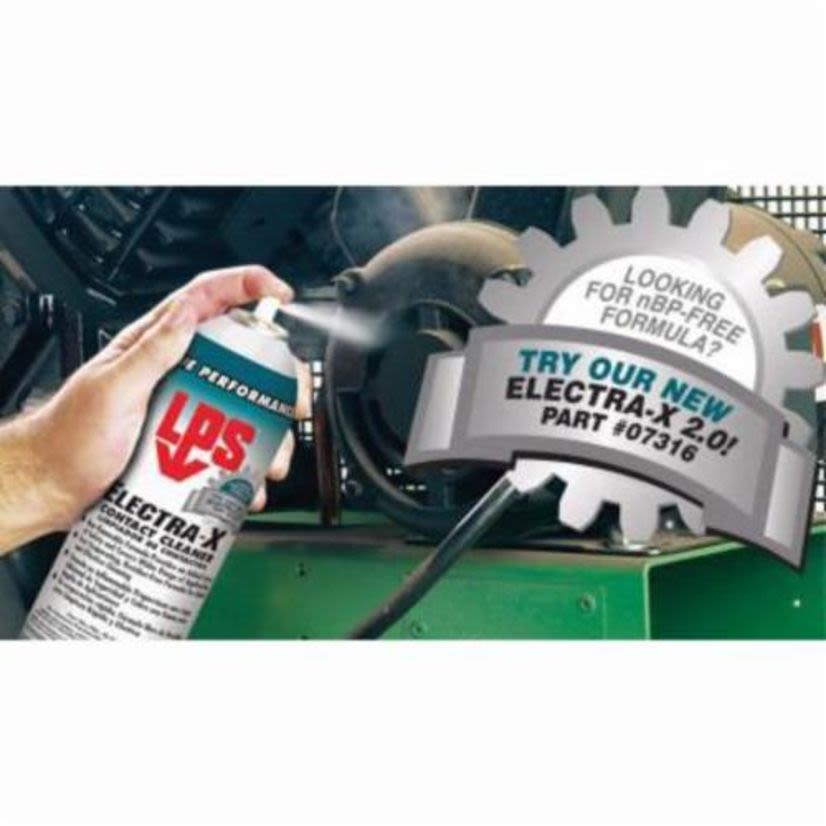 ITW Pro Brands LPS® 00816 Electra-X Fast Evaporating Electronics Cleaner, 16 oz Aerosol Can, Strong Odor/Scent, Clear Glass, Liquid Form