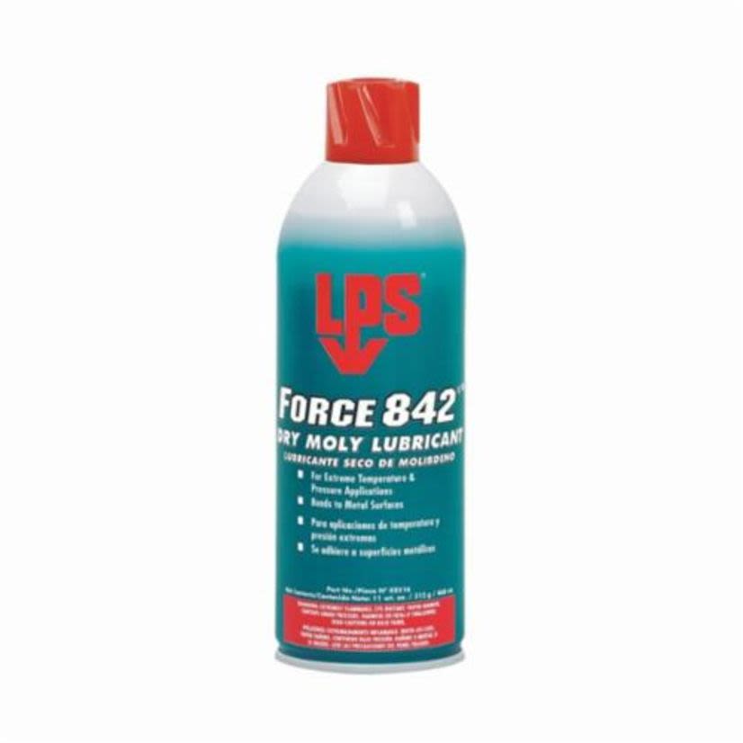 ITW Pro Brands LPS® 02516 Force 842 deg® Dry Moly Lubricant, 16 oz Aerosol Can, Liquid Form, Dark Gray/Black, 0.74 to 0.76