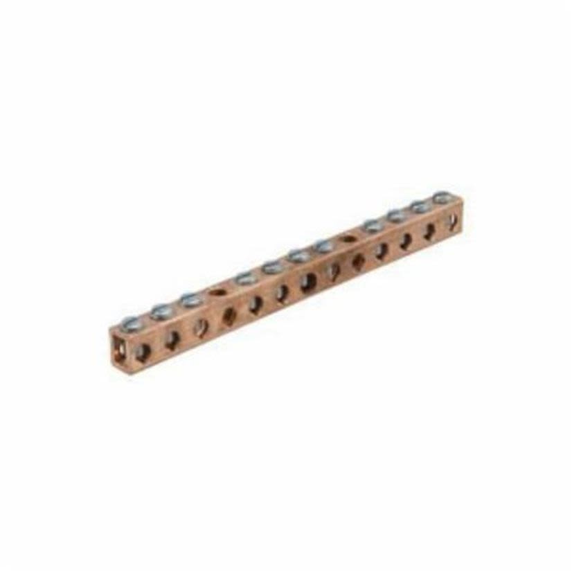 ILSCO ClearChoice D167-10 Mechanical Neutral Bar, 5-1/8 in L x 11/32 in W x 3/4 in H, 2 kV AC