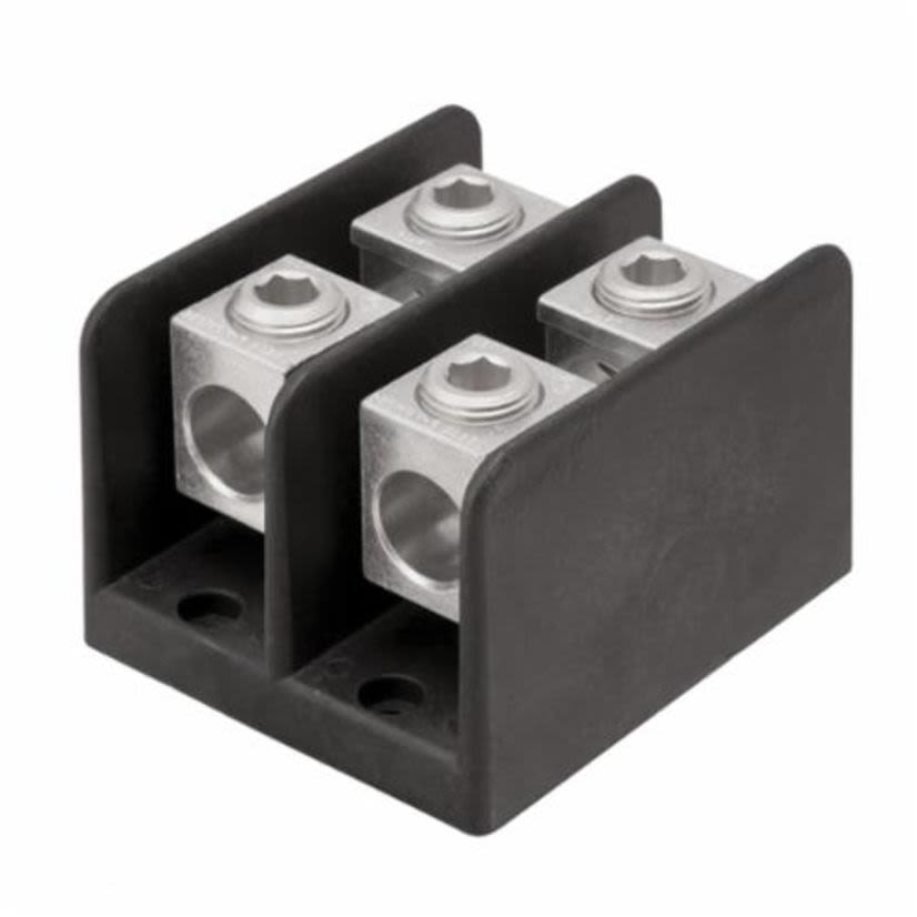 nVent ILSCO PDB-16-2/0-1 Type PDB Dual Rated Power Distribution Block, 600 VAC, 175 A, 1 Pole, 12 to 2/0 AWG, 14 to 4 AWG Wire, Aluminum Alloy