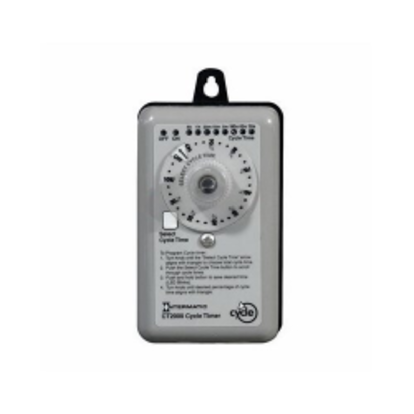 Intermatic® CT2000 Percentage Cycle Timer, 30 s to 4 hr Setting, 120/240 VAC, 1 hp, 2 hp, 1NO SPDT Contact, 1 Pole